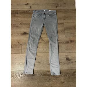 Rag & Bone Womens The Dre Skinny Jeans Tapered Gray Size 26